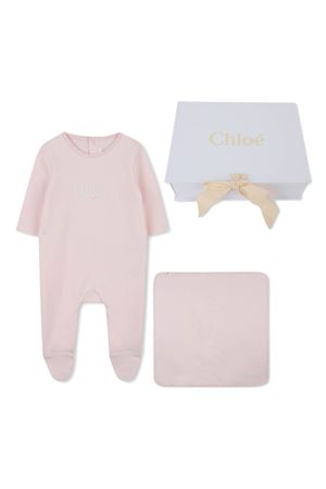 pink cotton birth set CHLOÉ KIDS | C2077745Q